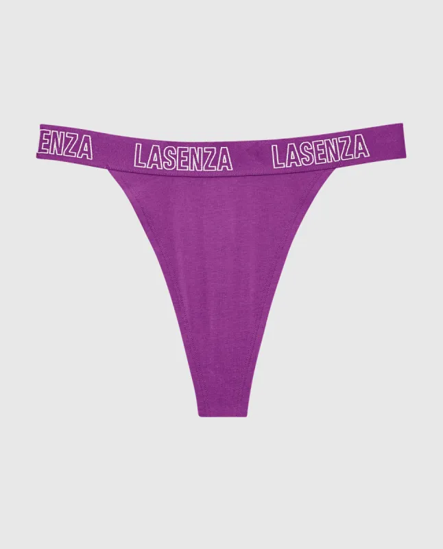 Thong Panty with Logo Band sold by La SENZA