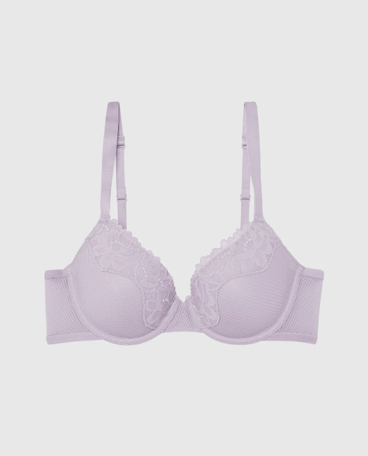 Lightly Lined Full Coverage Bra with Fishnet sold by La SENZA
