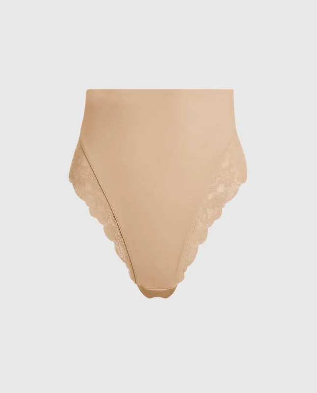 High Waist Smoothing Cheeky Panty in Rosetan sold by La SENZA
