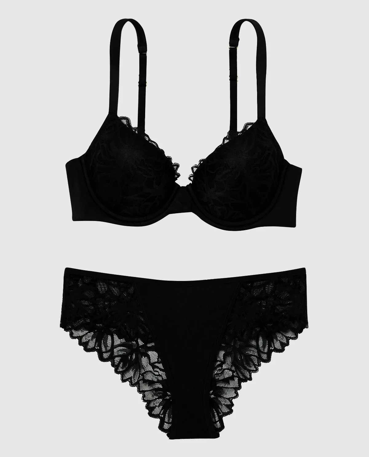 Lightly Lined Full Coverage Bra with Lace Overlay sold by La SENZA product image thumbnail 2