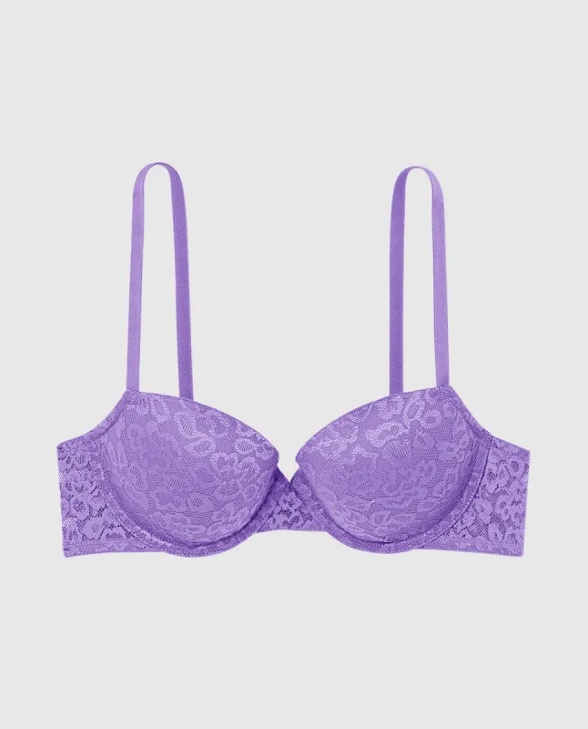 Lightly Lined Demi Bra with Allover Lace sold by La SENZA