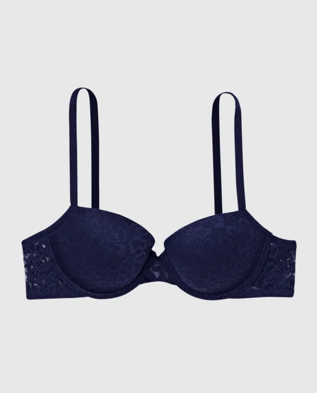 Lightly Lined Demi Bra with Allover Lace sold by La SENZA