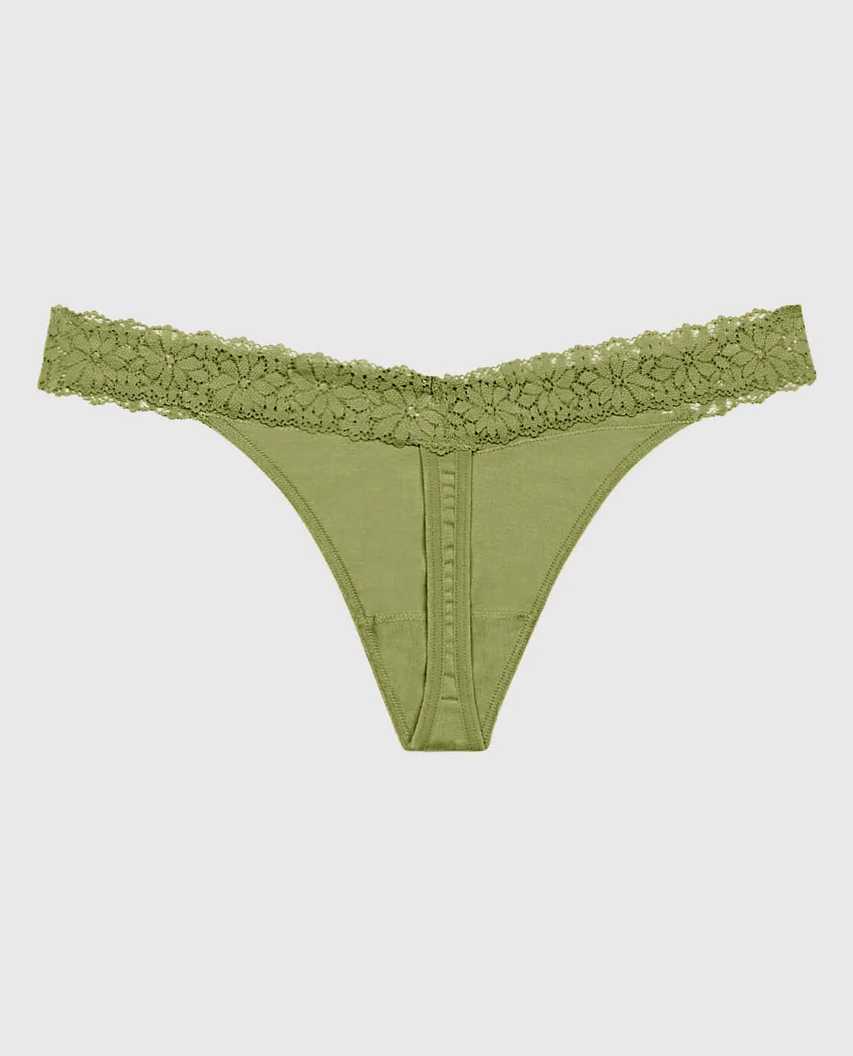 V-Waist Thong Panty with Lace Trim sold by La SENZA product image thumbnail 2