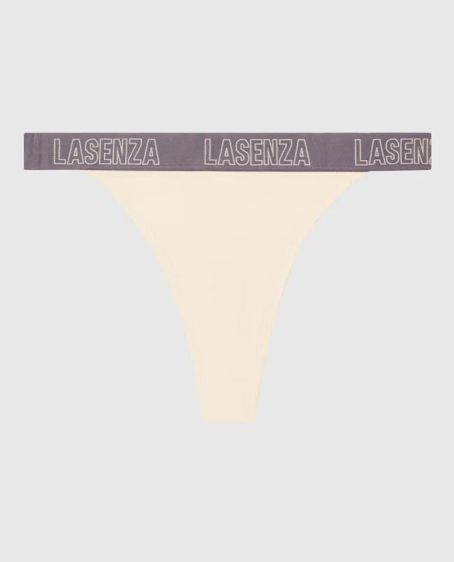 Thong Panty with Logo Band sold by La SENZA