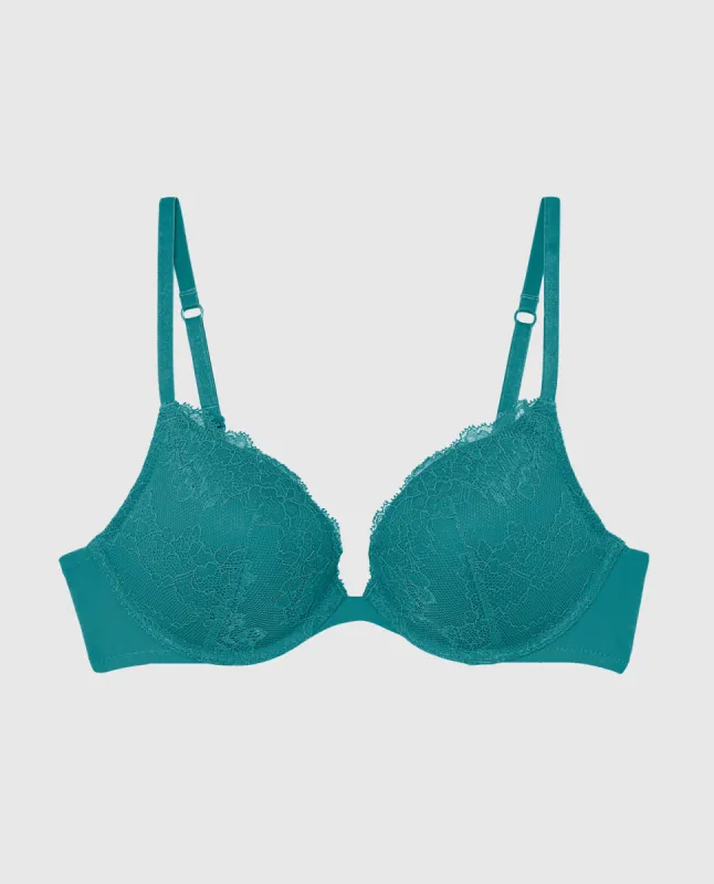 Push Up Plunge Bra with Lace Overlay sold by La SENZA