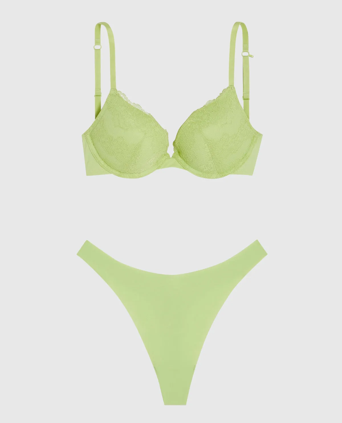 Push Up Plunge Bra with Lace Overlay sold by La SENZA product image thumbnail 2