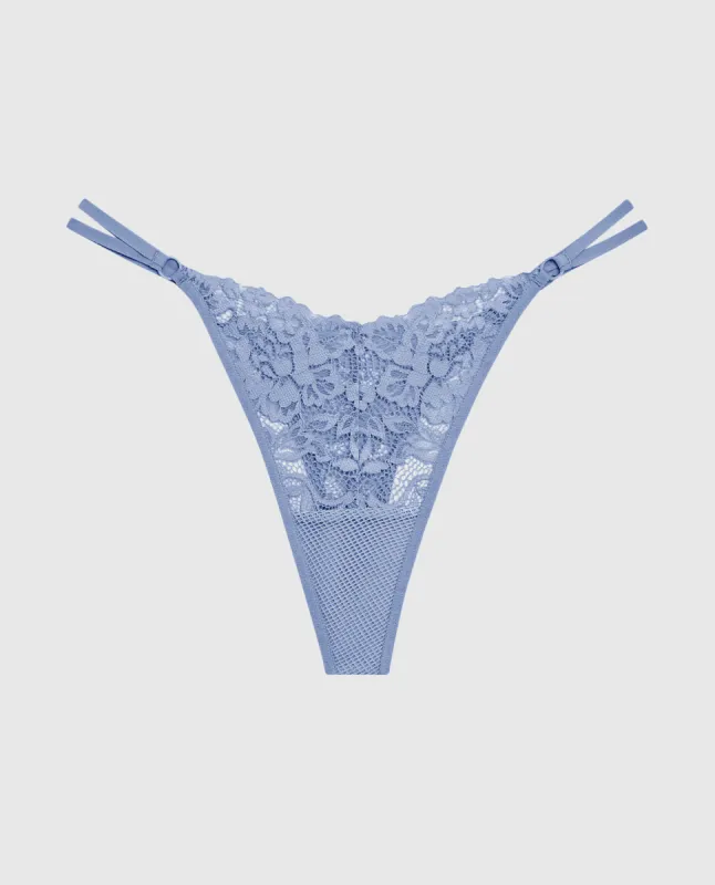 Lace High Leg Thong Panty sold by La SENZA