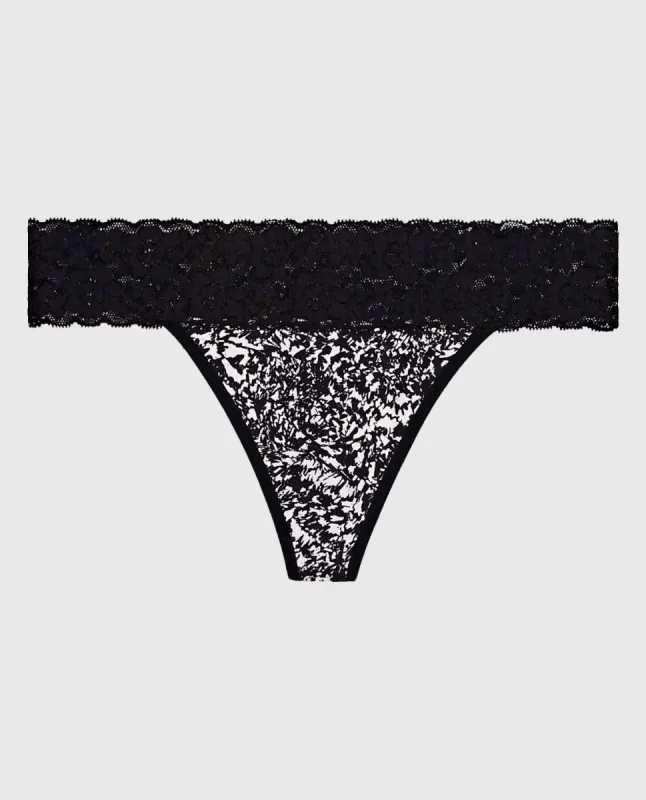 Thong Panty with Lace Trim sold by La SENZA