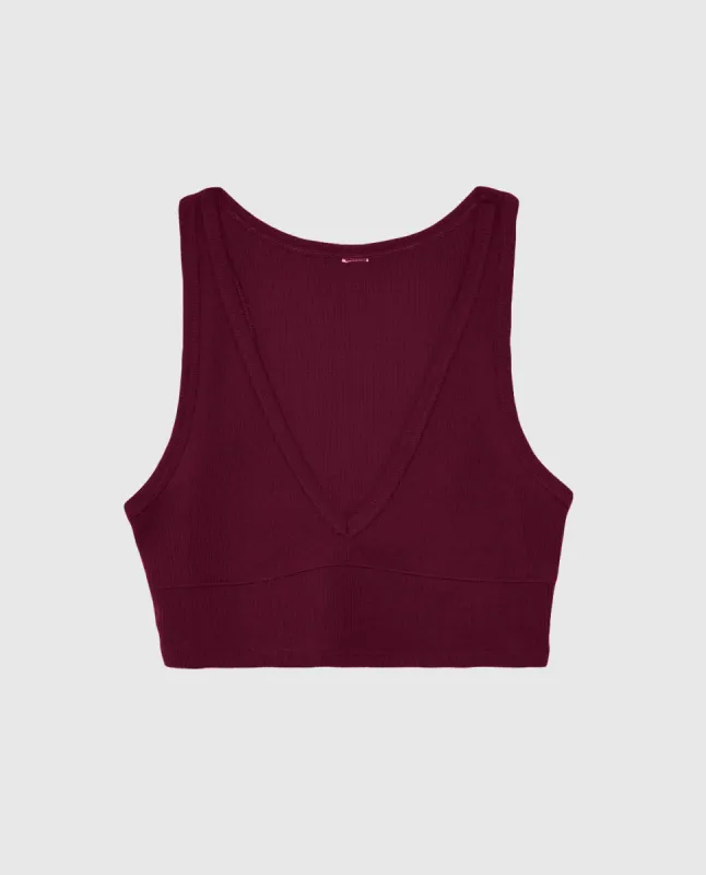 Waffle Crop Tank sold by La SENZA