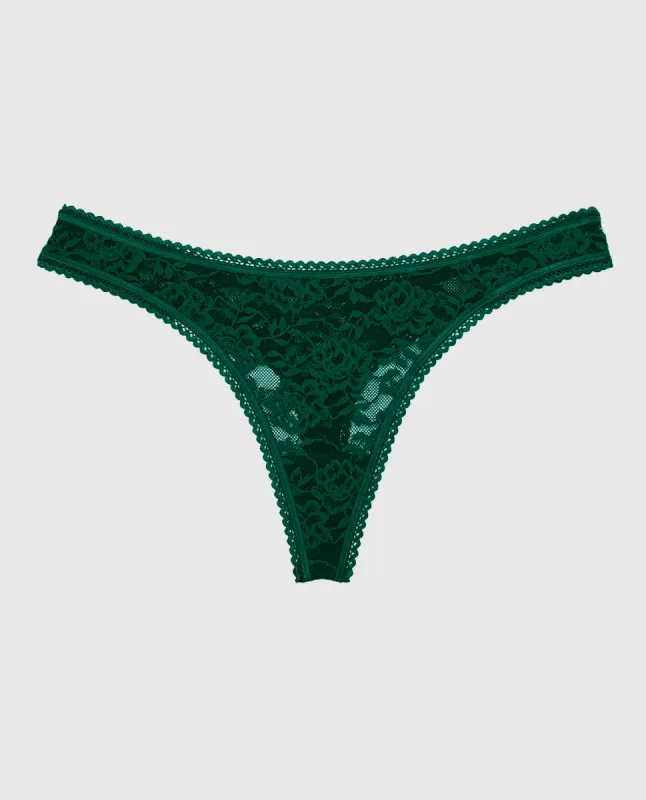 Thong Panty with Picot Trim sold by La SENZA