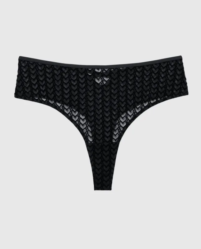 Crotchless High Waist Thong Panty sold by La SENZA
