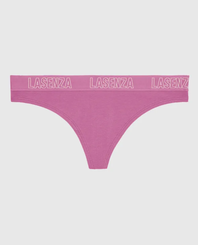 Smooth Thong Panty with Logo Band sold by La SENZA