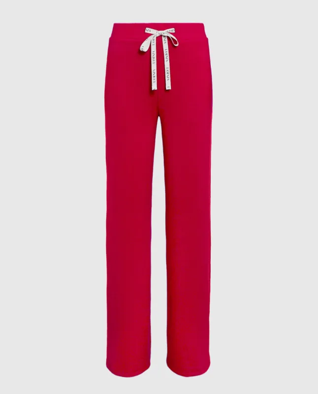 Pajama Pant with Logo Drawstring in Cosmo Red sold by La SENZA