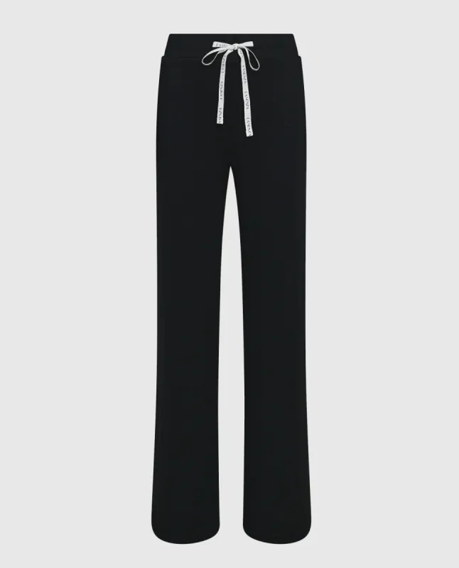 Pajama Pant with Logo Drawstring in Smoulder Black sold by La SENZA
