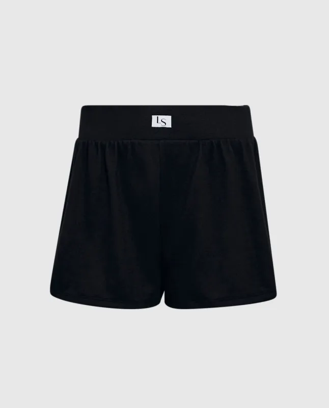 Boxer Short with Logo in Smoulder Black sold by La SENZA