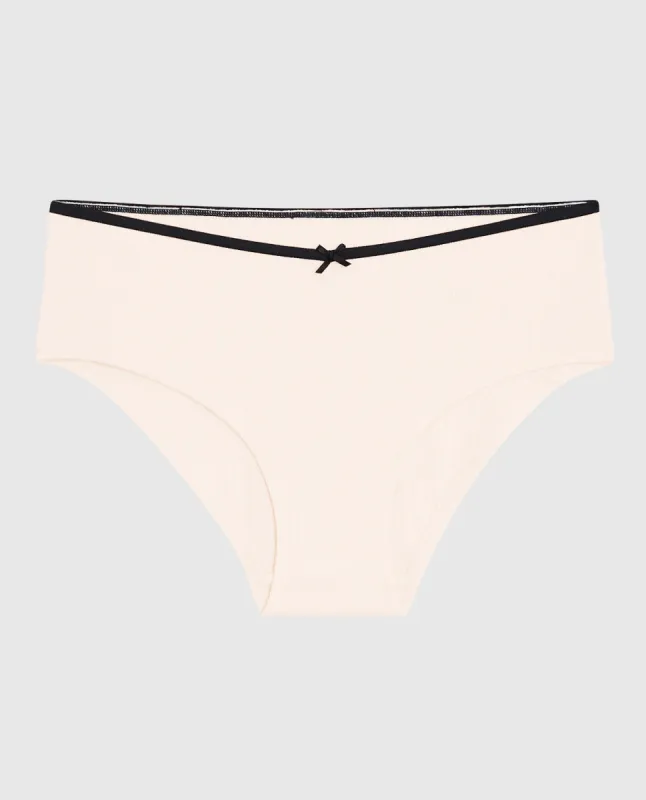 Ultrasoft V-Waist Ribbed Hipster Panty in Ivory Dawn sold by La SENZA