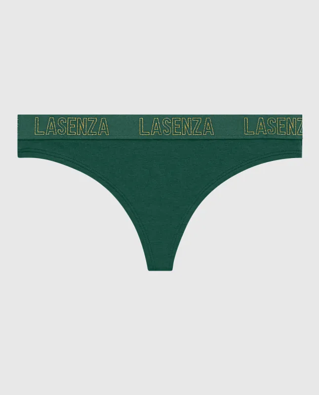 Thong Panty with Logo Band sold by La SENZA
