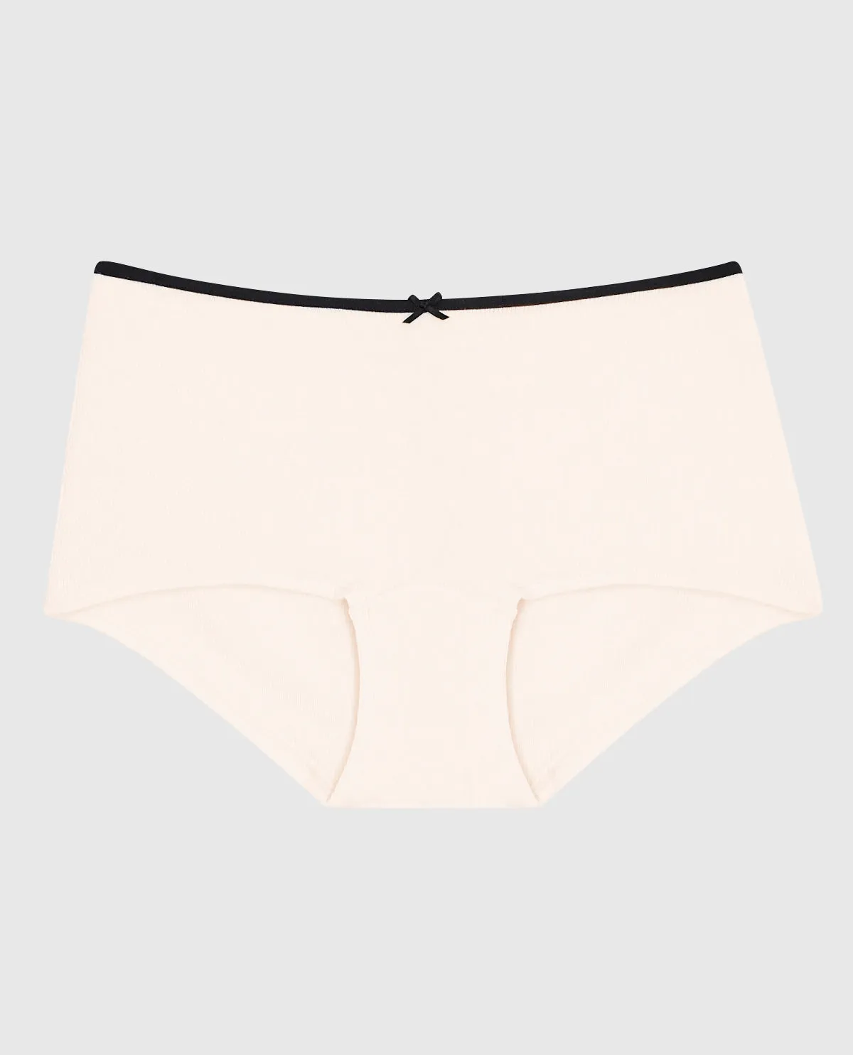 Ultrasoft V-Waist Ribbed Boyshort Panty in Ivory Dawn sold by La SENZA