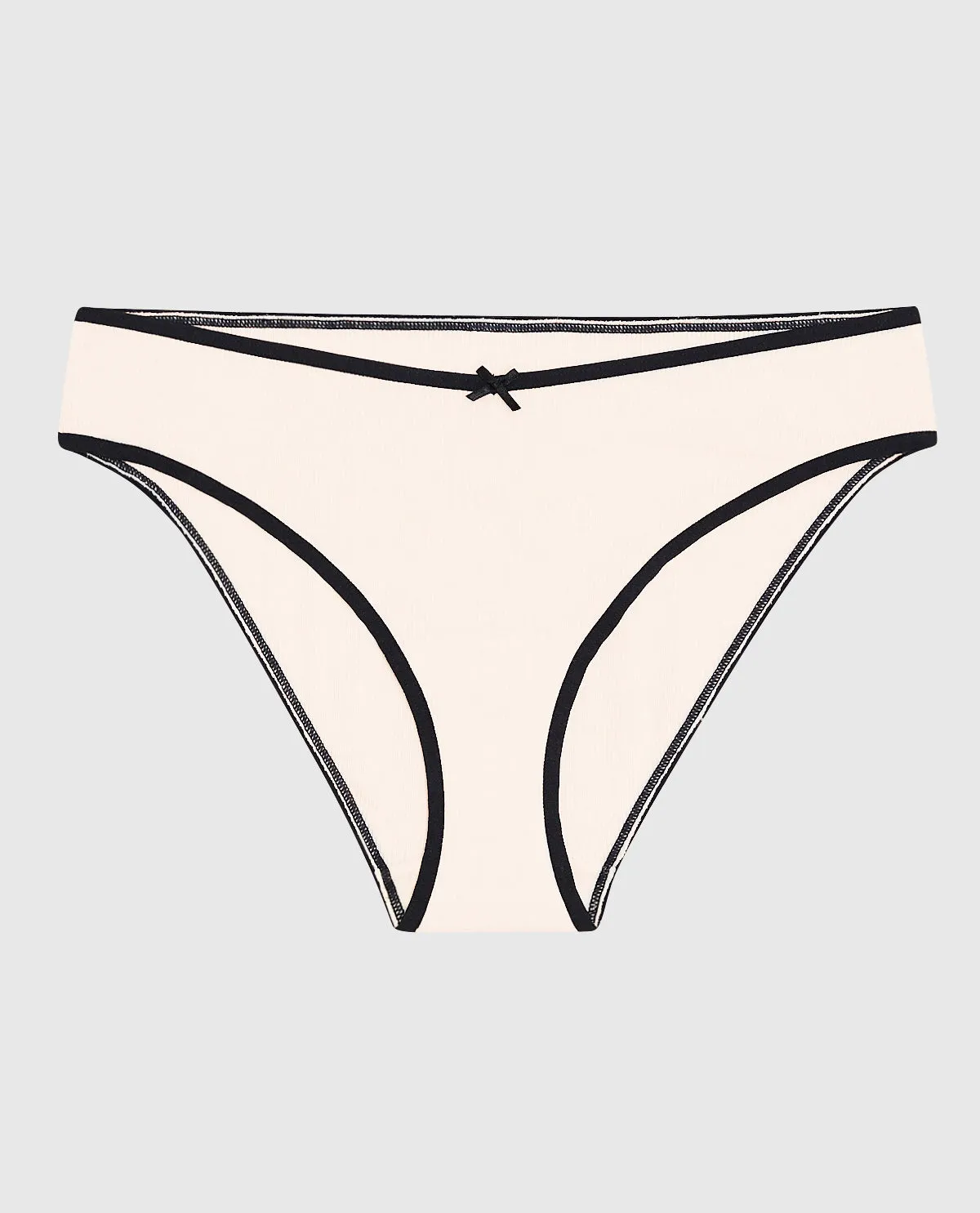 Ultrasoft V-Waist Ribbed Bikini Panty in Ivory Dawn sold by La SENZA