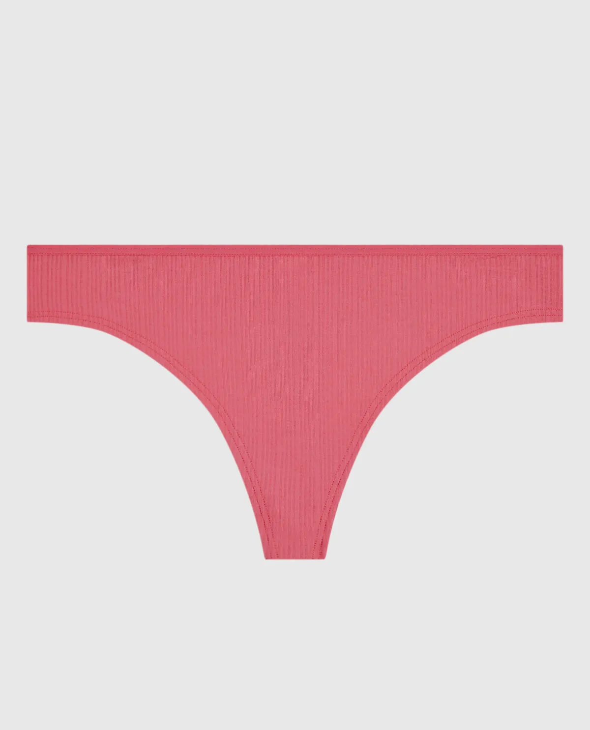 Ribbed Thong Panty in Romantic Pink sold by La SENZA