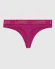 Thong Panty with Logo Band in Outrageous Pink sold by La SENZA