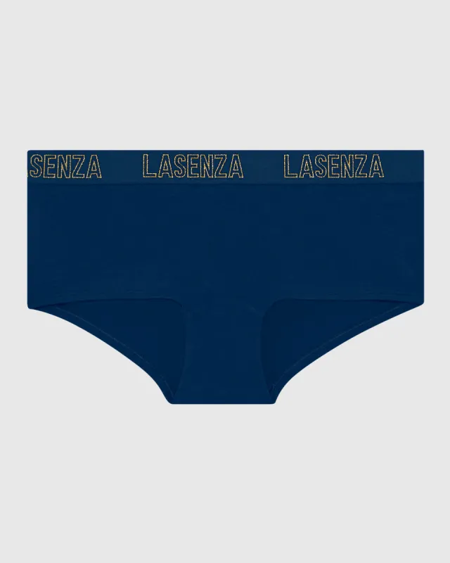 Boyshort Panty with Logo Band in Ocean Cavern sold by La SENZA