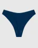 Ultrasoft High Leg Ribbed Thong Panty in Ocean Cavern sold by La SENZA