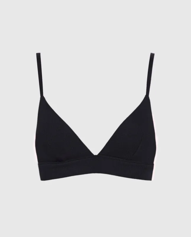 Unlined  V Neck Bralette in Black sold by La SENZA