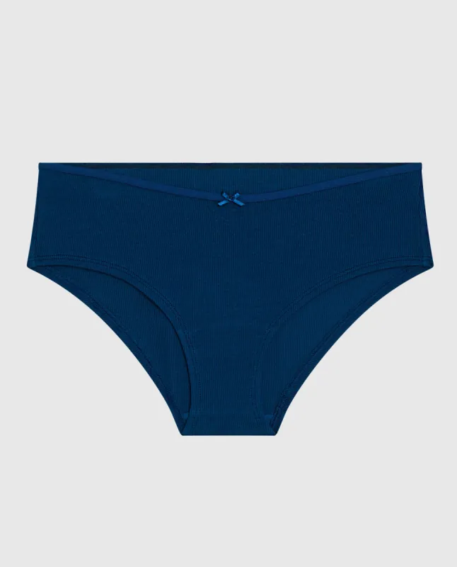 Ultrasoft V-Waist Ribbed Hipster Panty in Ocean Cavern sold by La SENZA