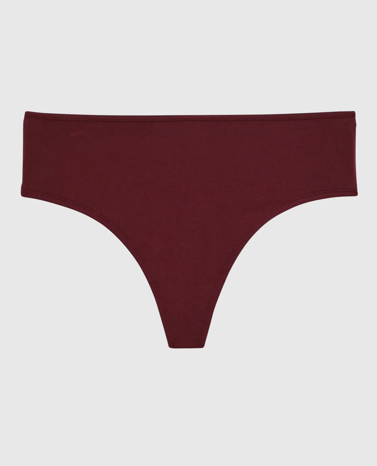 Ultrasoft High Leg Thong Panty in Red Wine sold by La SENZA