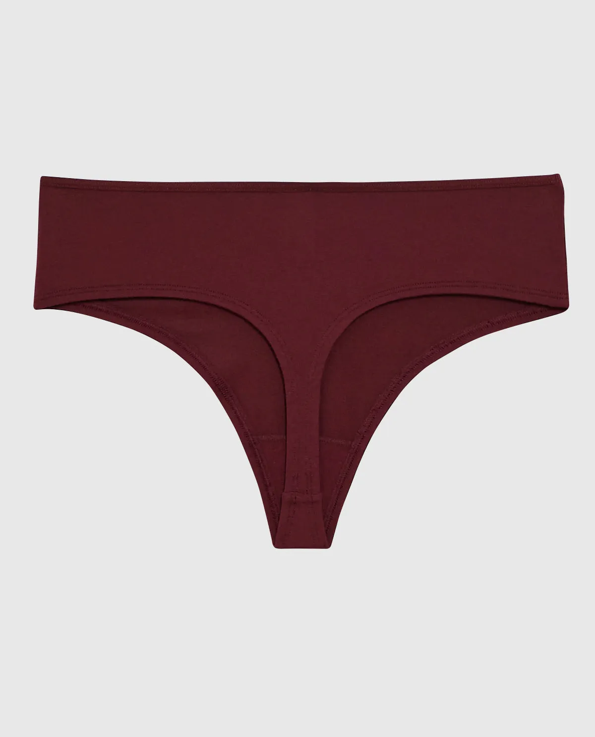 Ultrasoft High Leg Thong Panty in Red Wine sold by La SENZA product image thumbnail 2