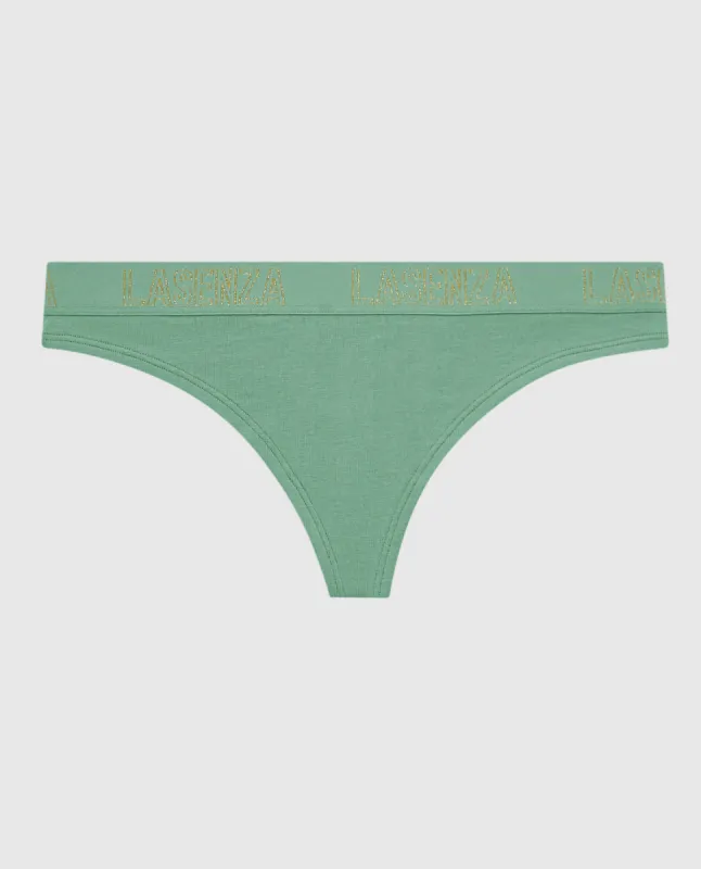 Thong Panty with Logo Band sold by La SENZA