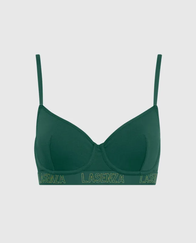 Unlined Balconette Bra with Logo Band sold by La SENZA