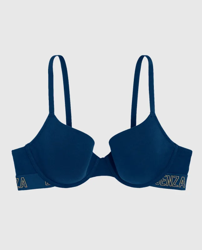 Lightly Lined Demi Bra with Logo Band sold by La SENZA
