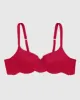 Lightly Lined Balconette Bra with Lace Wing in Cosmo Red sold by La SENZA