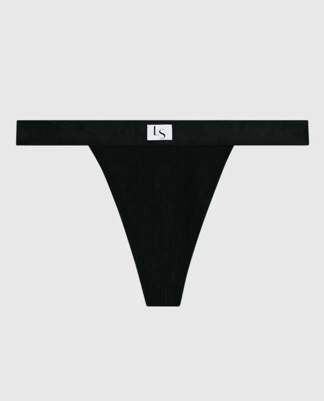 Thong Panty in Smoulder Black sold by La SENZA