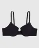 Waffle Lightly Lined Demi Bra in Black sold by La SENZA