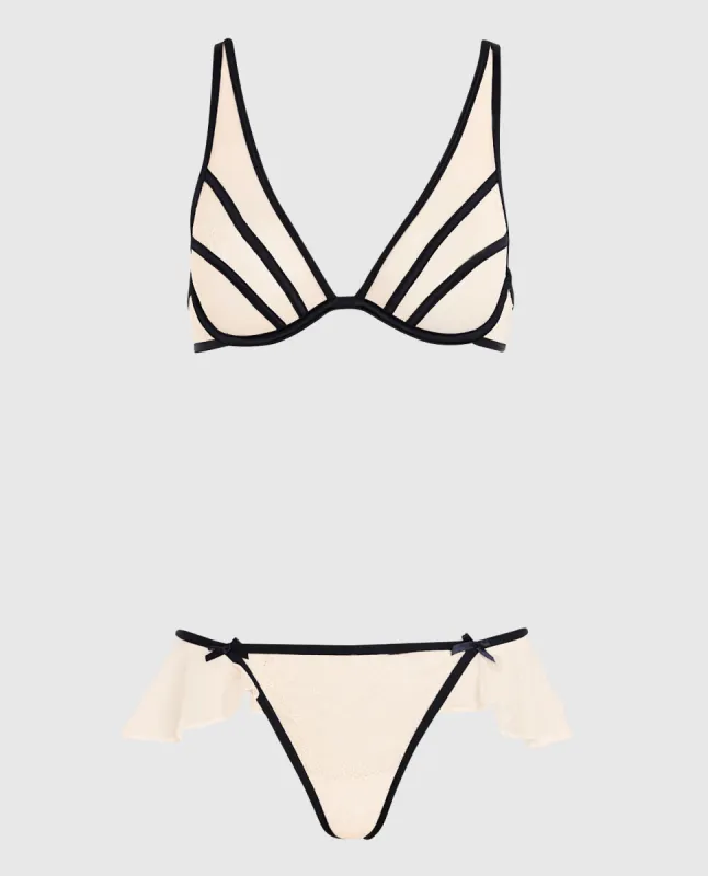 Unlined Lace Bra in Ivory Dawn sold by La SENZA