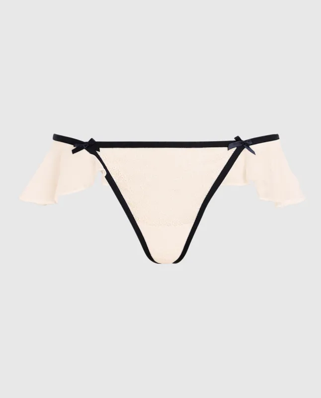 High Leg G-String Panty in Ivory Dawn sold by La SENZA