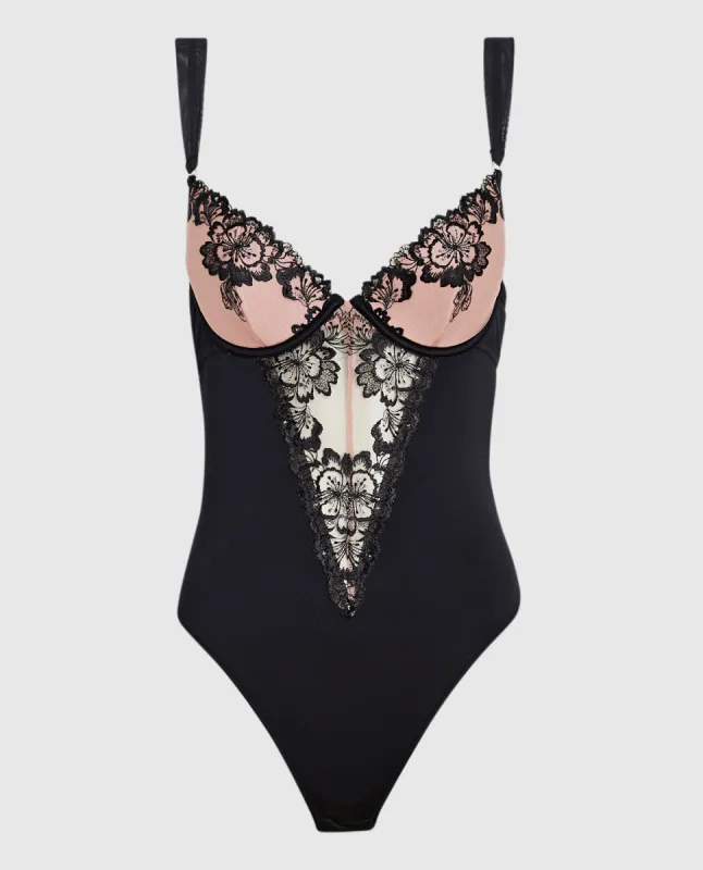 Lightly Lined Plunge Bodysuit sold by La SENZA