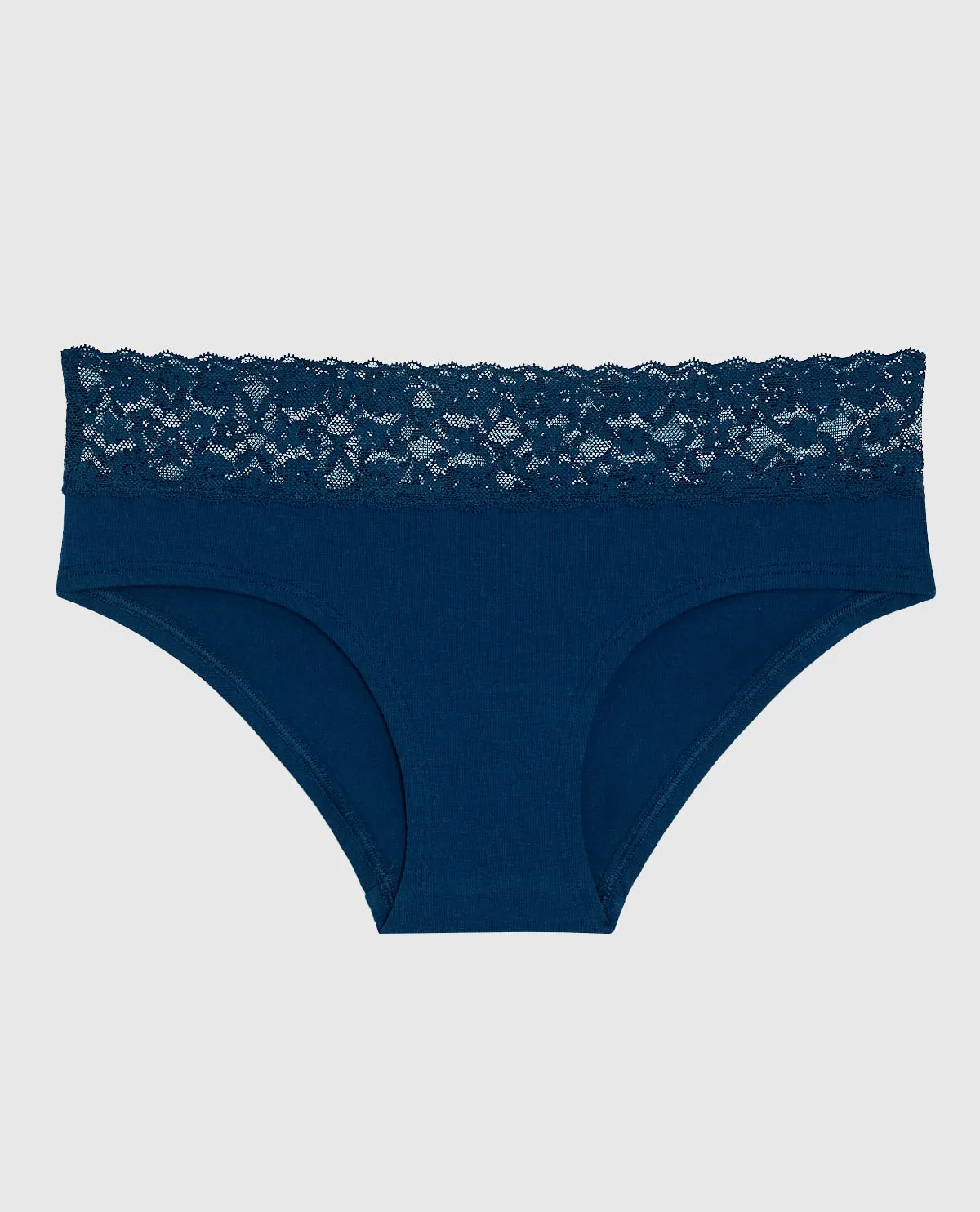 Hipster Panty with Lace in Ocean Cavern sold by La SENZA