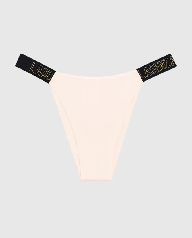 Cheeky Panty with Logo Band in Ivory Dawn sold by La SENZA