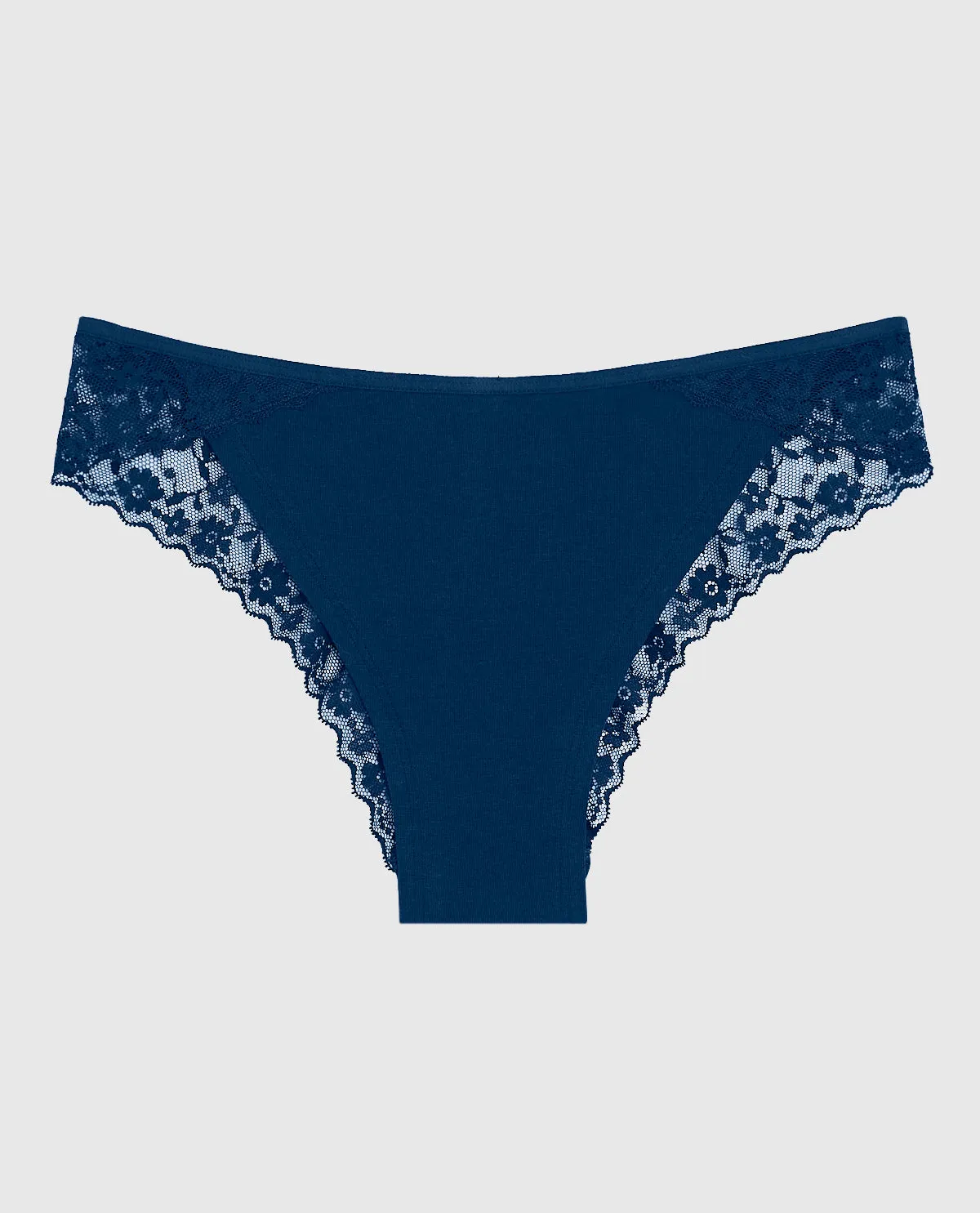 Cheeky Panty with Lace Trim in Ocean Cavern sold by La SENZA