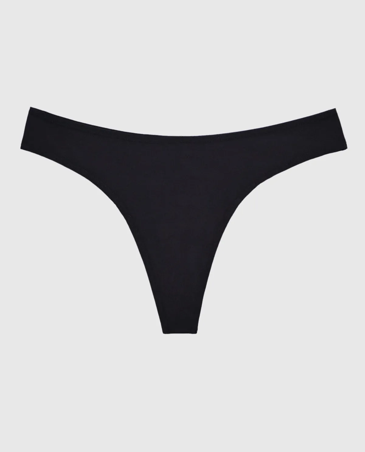 Microfiber Thong Panty in Smoulder Black sold by La SENZA