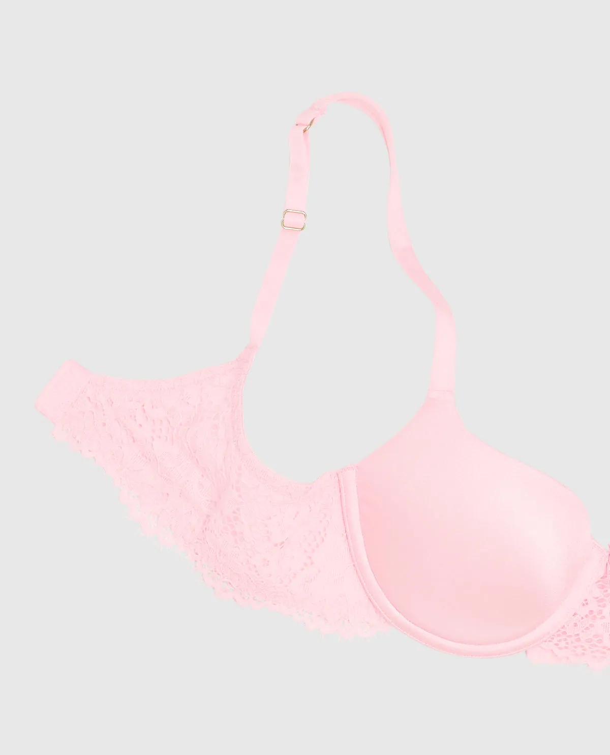 Lightly Lined Balconette Bra with Lace in Pink-A-Boo sold by La SENZA product image thumbnail 2
