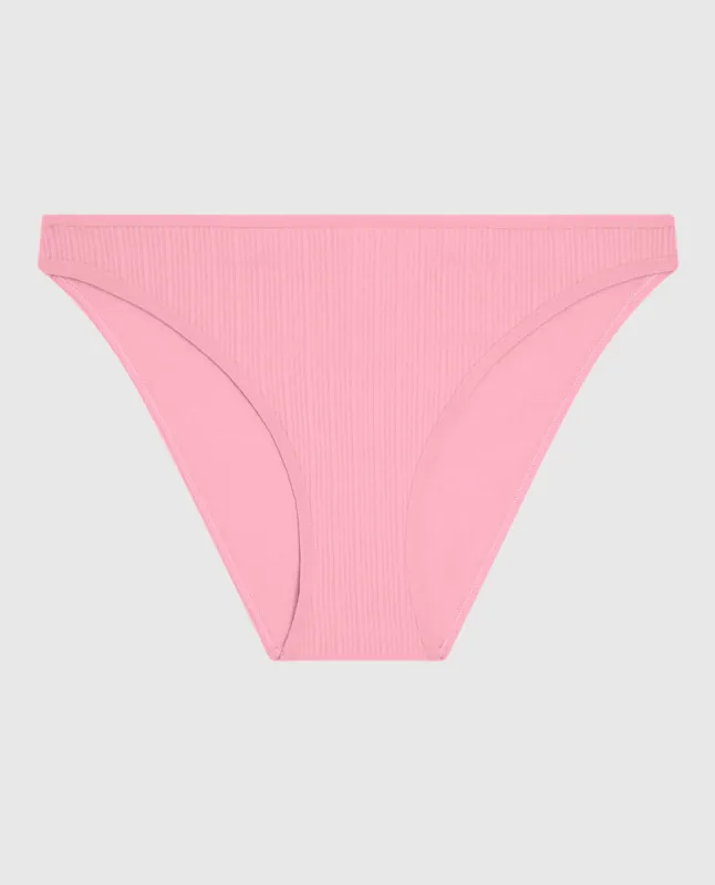 Ribbed Bikini Panty in Make Me Blush sold by La SENZA