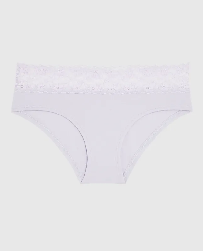 Hipster Panty with Lace in Lavender Cake sold by La SENZA