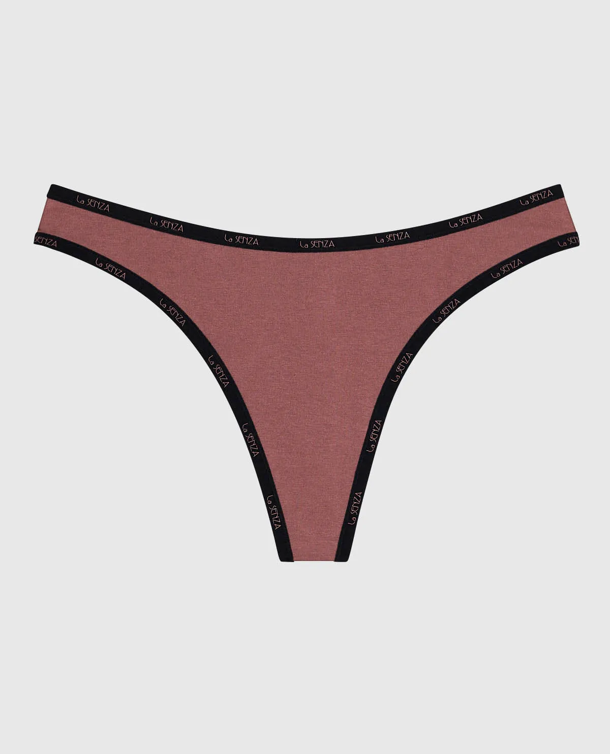 Thong Panty with Logo Trim in Dusty Cedar sold by La SENZA product image thumbnail 4