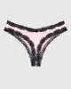 Thong Panty with Lace Trim in Pink-A-Boo sold by La SENZA