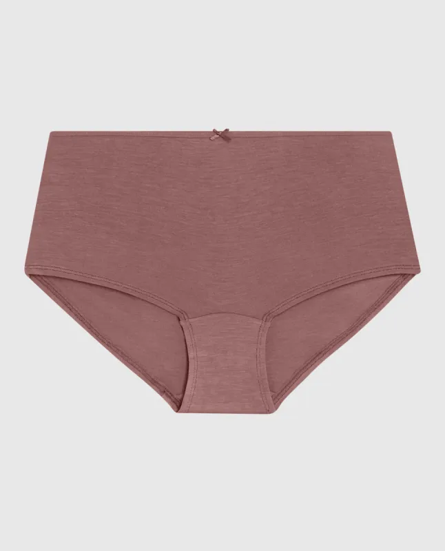 Boyshort Panty with Bow in Dusty Cedar sold by La SENZA